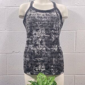 Lululemon size 8 signature, gray, black and white tank top​​​​​​​​​​​